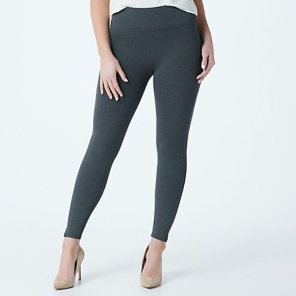 Spanx Ankle Length Ponte Charcoal Legging - Picture 3 of 6